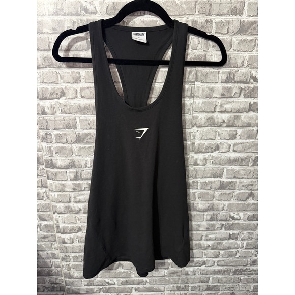 Gymshark Tops - Gymshark Womens Black Racerback Tank Top Medium Scoop Neck Athletic Gym Shirt